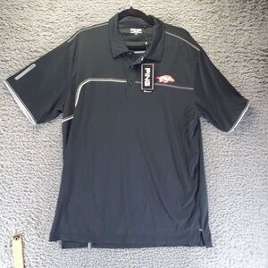 Ping Shirt Mens Large Black Performance Polo Embroidered Razorback *NWT*
